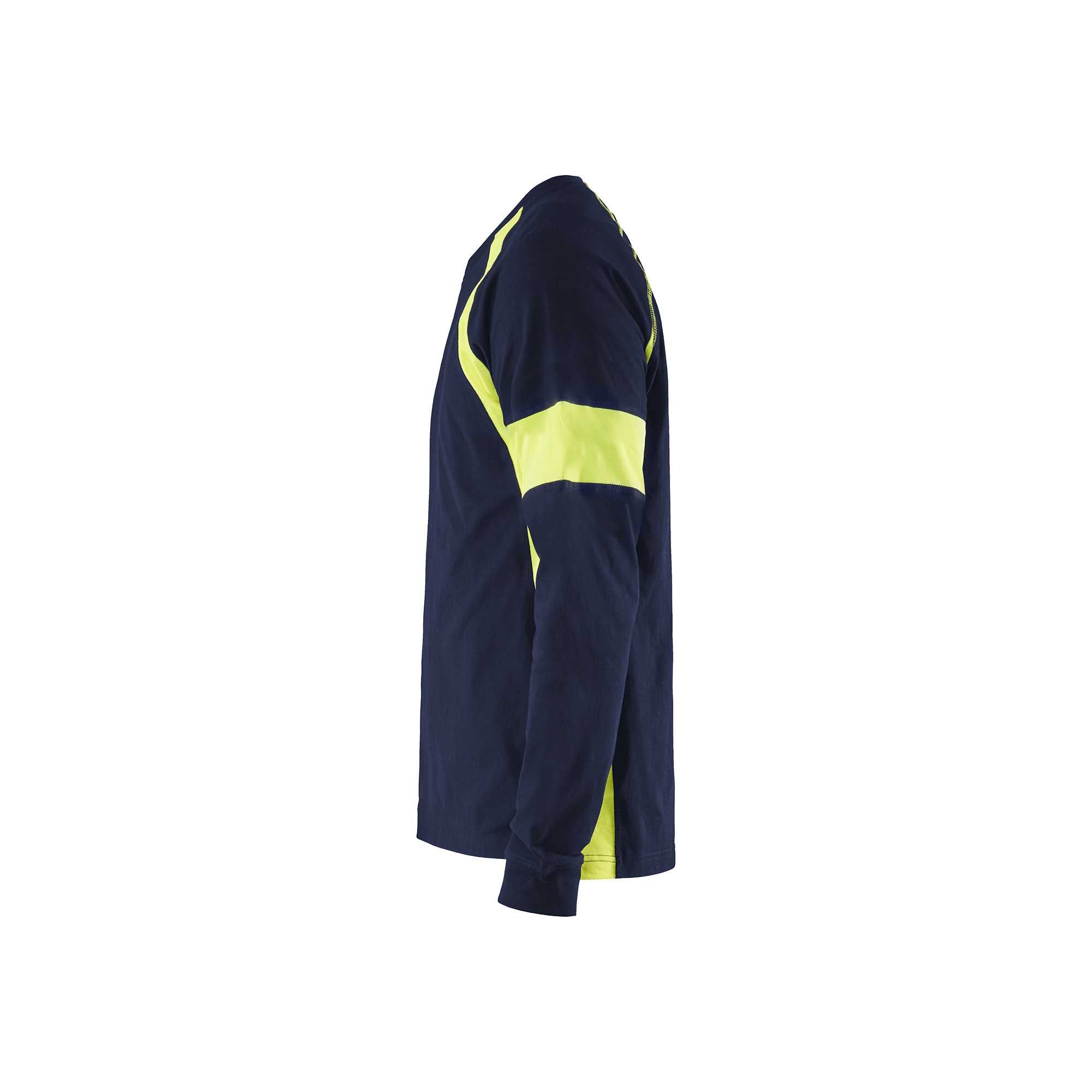 BLAKLADER 35201030 Long sleeved T shirt Hi Vis Reflective Long Sleeve Work T-Shirt MEN - 100% Cotton